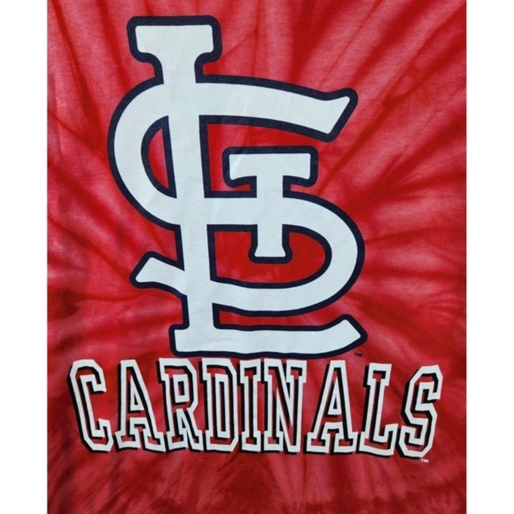 St Louis Cardinals MLB T Shirt XL Red Tie Dye Baseball Graphic Tee - Picture 4 of 9